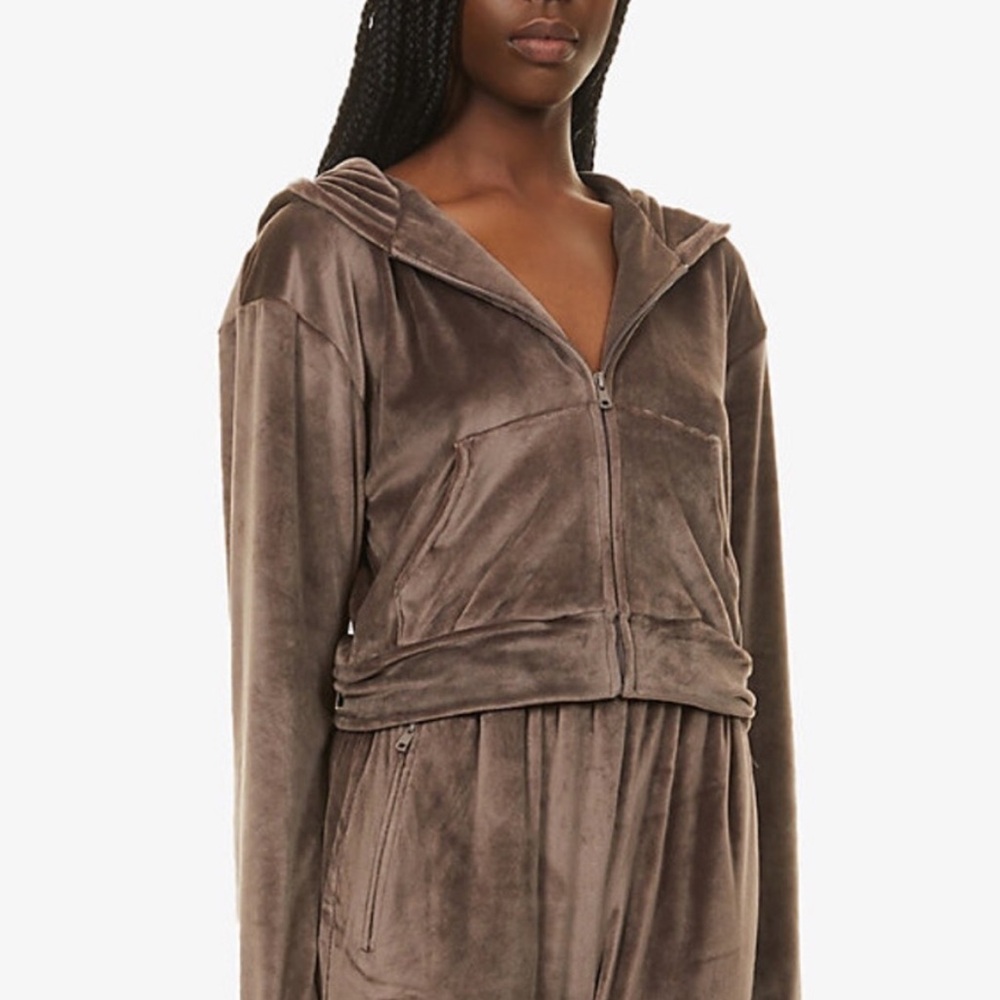 SKIMS Velour Zip Up Jacket - size L